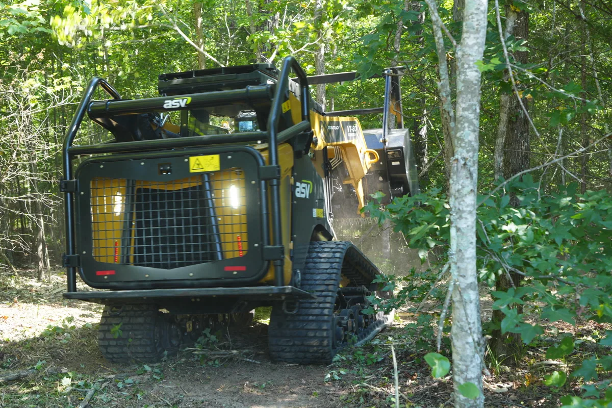 Clear Path forestry mulching work in progress on a Nashville-area Middle Tennessee property