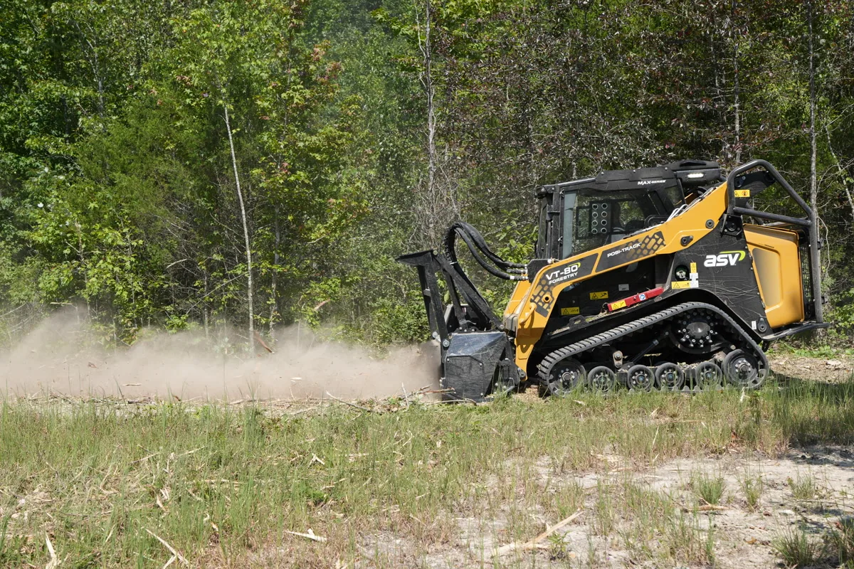 Clear Path land-clearing equipment documenting forestry mulching progress on a Spring Hill, Tennessee job site